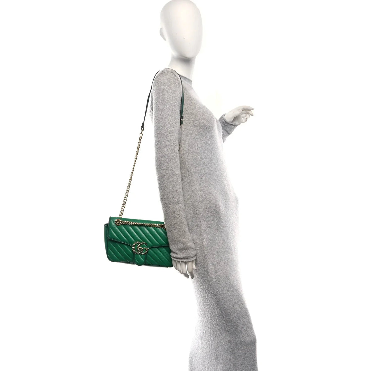 Gucci GG Marmont Medium Shoulder Bag - Green