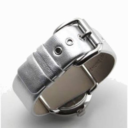 Marc Jacobs Amy Silver Dial Silver Leather Strap Watch for Women - MBM8626