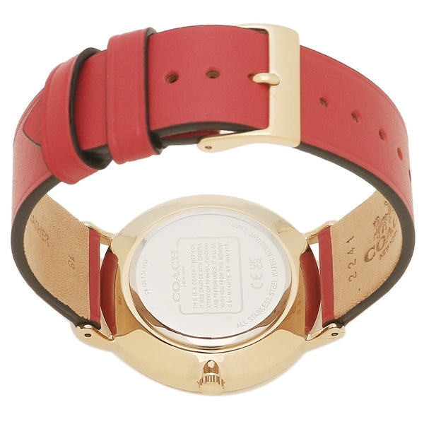 Coach Perry Red Dial Red Leather Strap Watch for Women - 14503852