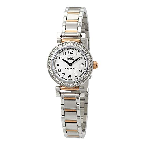 Coach Madison Crystals Silver Dial Two Tone Steel Strap Watch for Women - 14502404