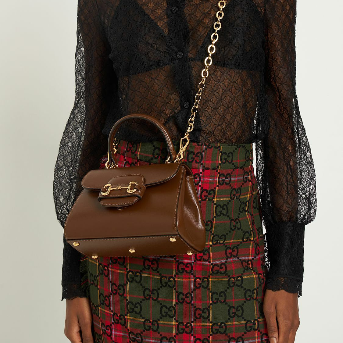 Gucci Horsebit 1955 Top Handle Bag - Brown