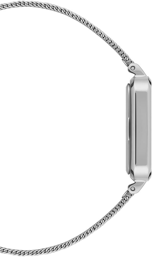 Daniel Wellington Quadro Unitone Silver Dial Silver Mesh Strap Watch For Women - DW00100486