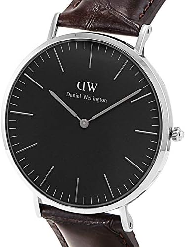Daniel Wellington Classic York Black Dial Brown Leather Strap Watch For Men - DW00100134