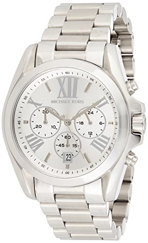 Michael Kors Bradshaw Chronograph Silver Dial Silver Steel Strap Watch for Men - MK5535