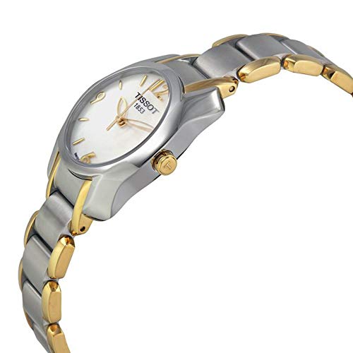 Tissot T Wave Mother of Pearl Dial Two Tone Steel Strap Watch for Women - T023.210.22.117.00