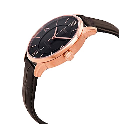 Tissot Chemin des Tourelles Powermatic 80 Brown Dial Brown Leather Strap Watch for Men - T099.407.36.448.00