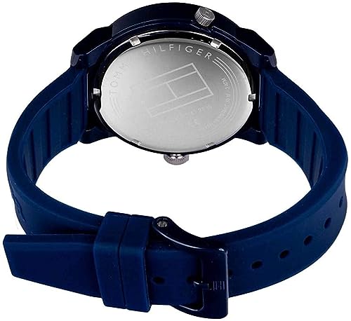 Tommy Hilfiger Denim Blue Dial Blue Rubber Strap Watch for Men - 1791556
