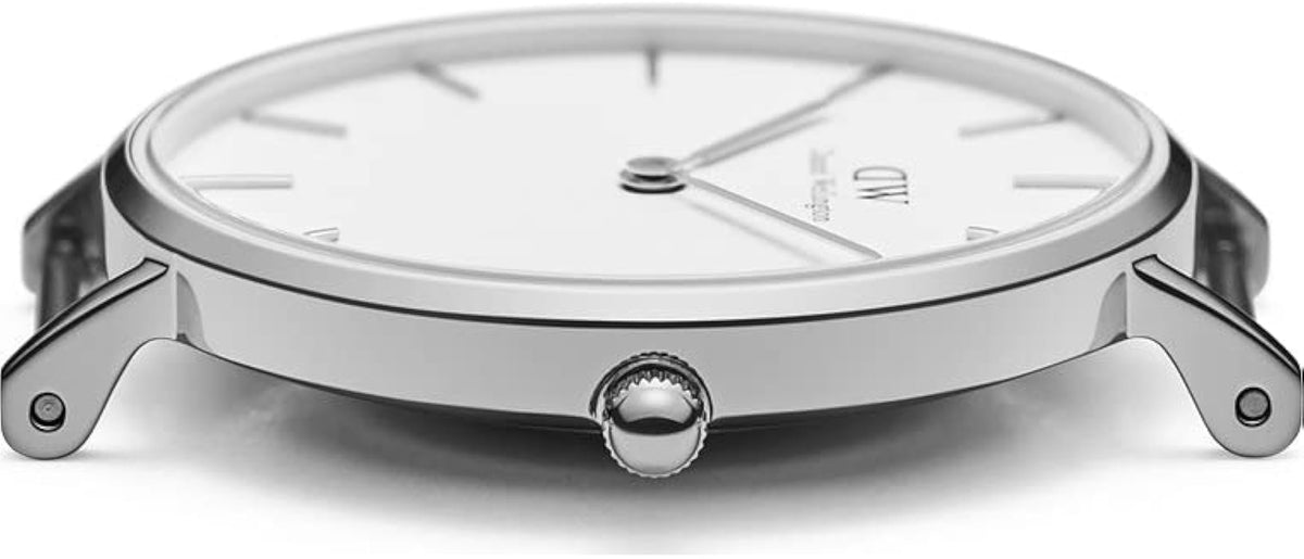 Daniel Wellington Petite Bondi White Dial White Leather Strap Watch For Women - DW00100250