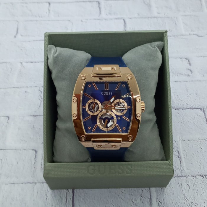 Guess Phoenix Multifunction Blue Dial Blue Rubber Strap Watch for Men - GW0202G4