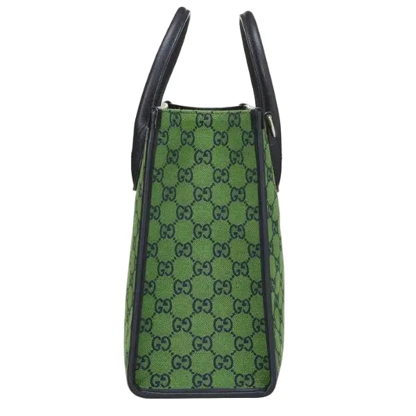 Gucci Leather-Trimmed Coated Tote Bag – Green
