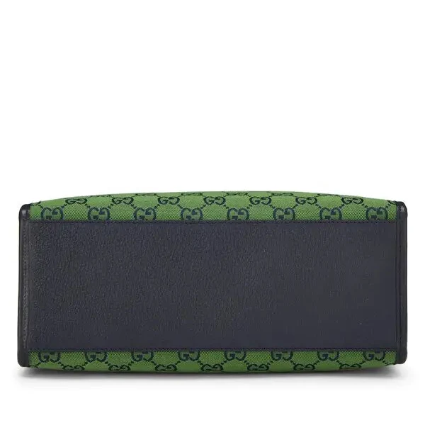 Gucci Leather-Trimmed Coated Tote Bag – Green