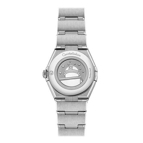 Omega Constellation Manhattan Quartz Diamonds Blue Dial Silver Steel Strap Watch for Women - 131.10.25.60.53.001