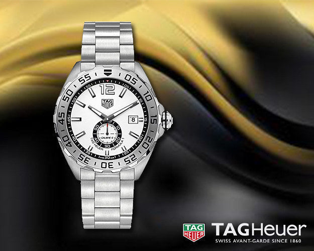 Tag Heuer Formula 1 Calibre 6 Automatic White Dial Silver Steel Strap Watch for Men - WAZ2013.BA0842