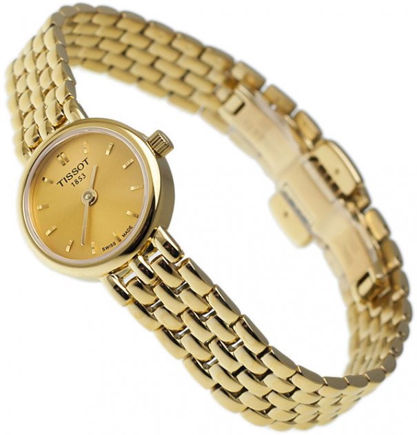 Tissot Lovely Gold Dial Gold Steel Strap Watch For Women - T058.009.33.021.00