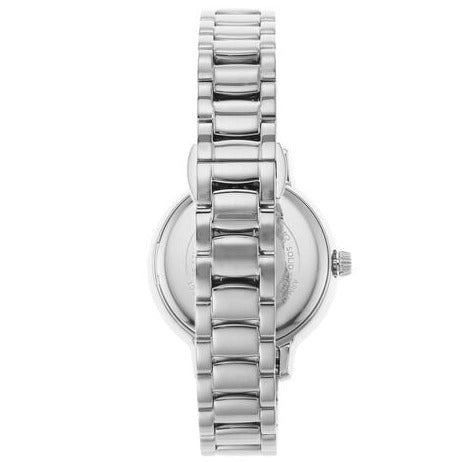 Emporio Armani Cleo Crystals Mother Of Pearl Dial Silver Steel Strap Watch For Women - AR11484