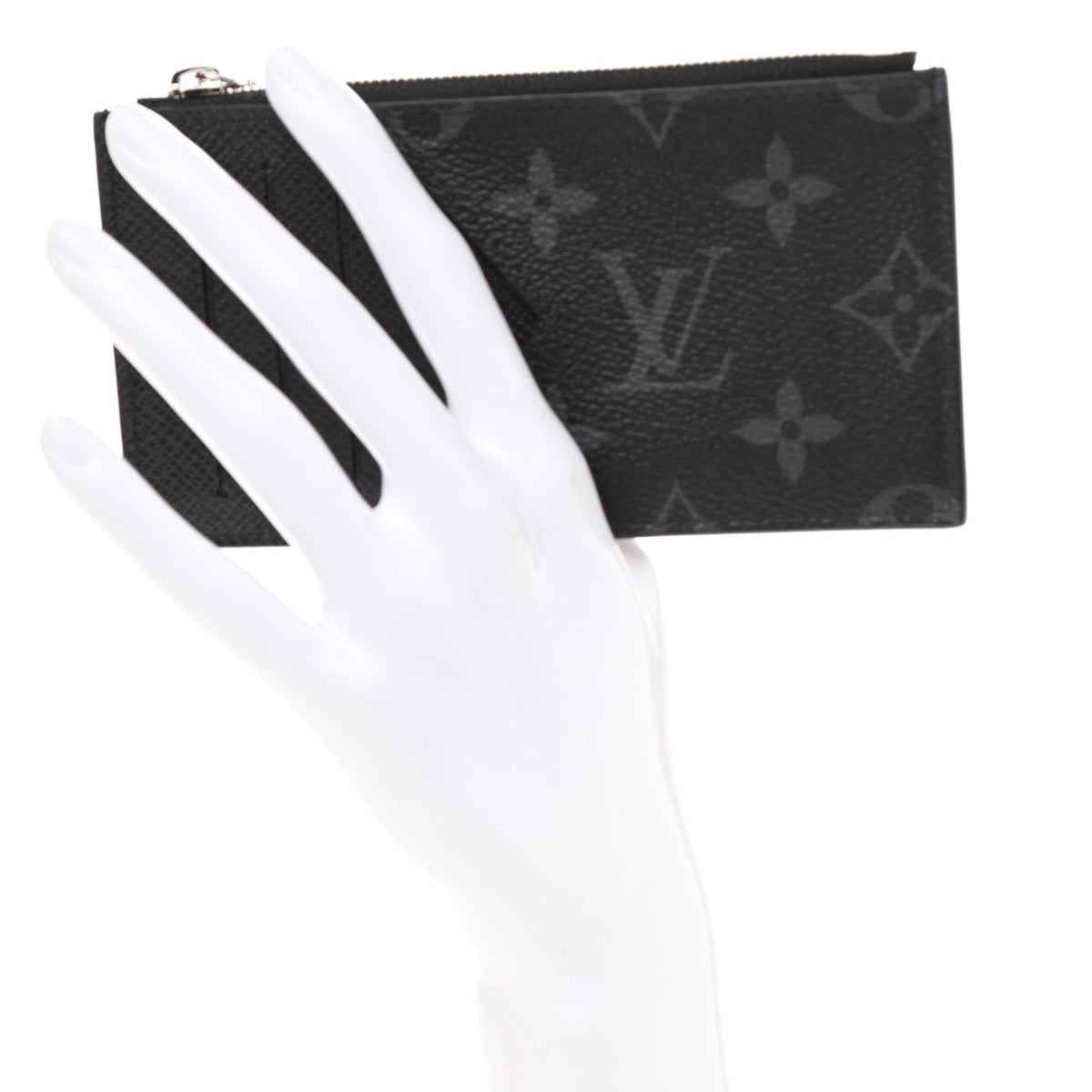 Louis Vuitton Monogram Eclipse Taigarama Coin Card Holder - Black