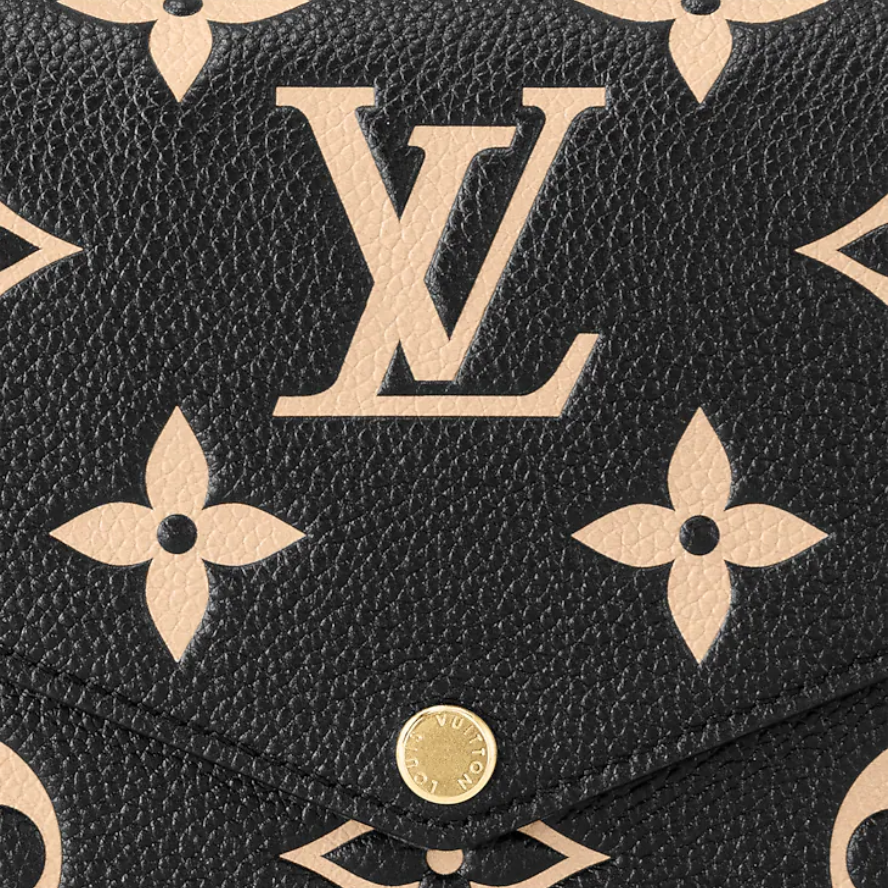 Louis Vuitton Pochette Félicie Shoulder Bag - Black / Beige