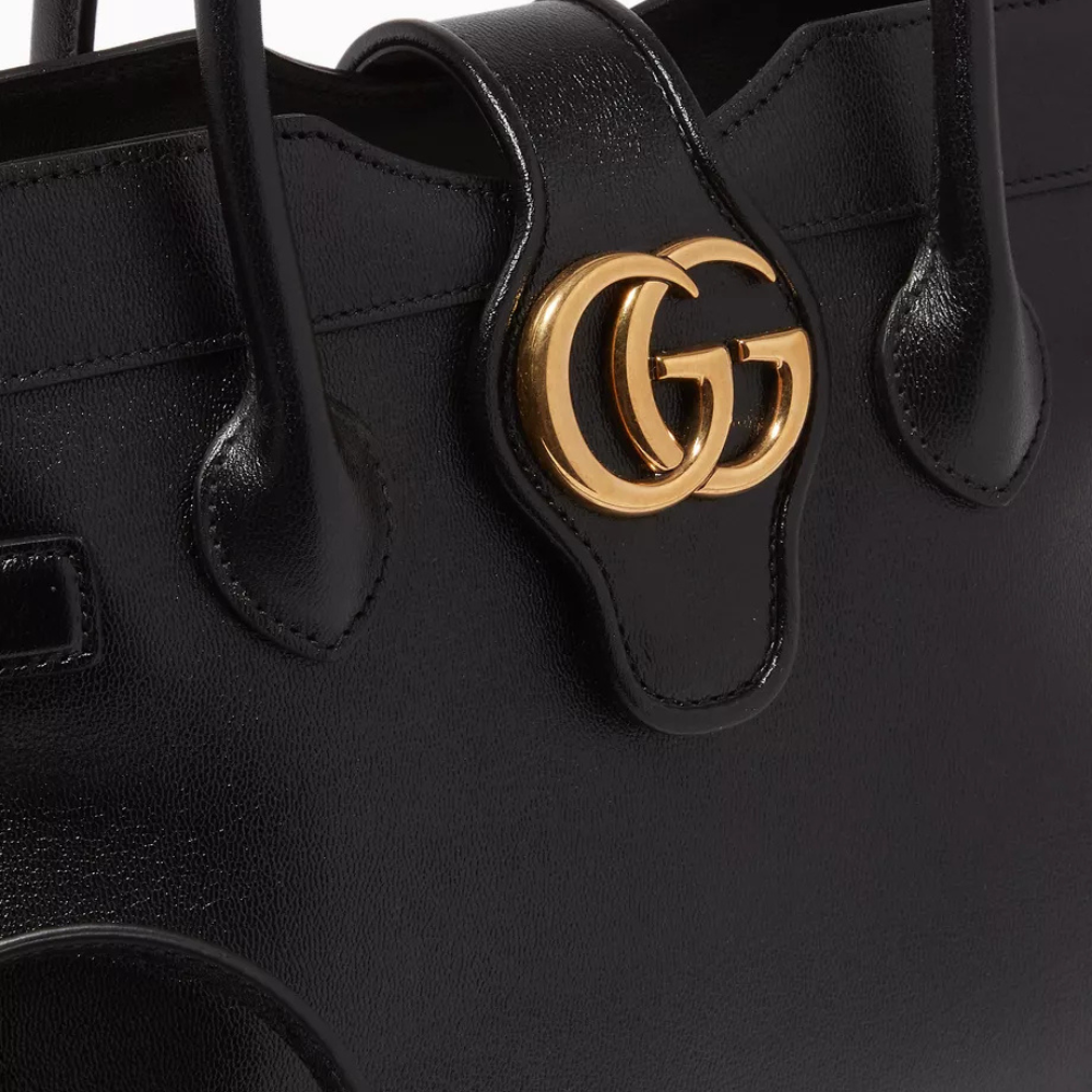 Gucci Small Top Handle Double GG Bag – Black