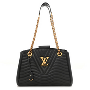 Louis Vuitton Calfskin New Wave Chain Tote Bag - Black