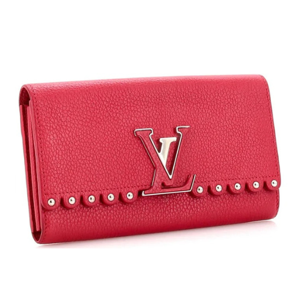 Louis Vuitton Capucines Taurillon Leather Wallet - Red