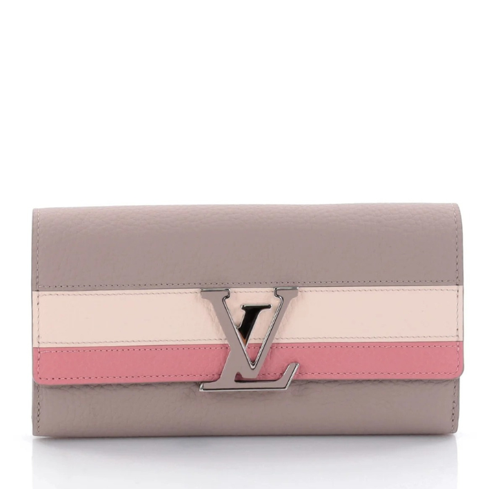 Louis Vuitton Capucines Taurillon Leather Wallet - Gray/Multicolor