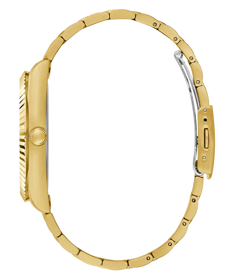 Guess Connoisseur Analog Gold Dial Gold Steel Strap Watch For Men - GW0542G2