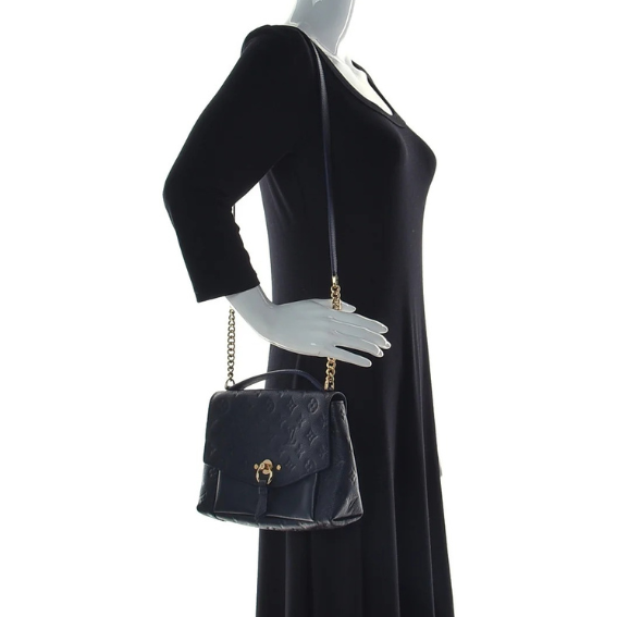 Louis Vuitton Monogram Empreinte Blanche BB Shoulder Bag - Black