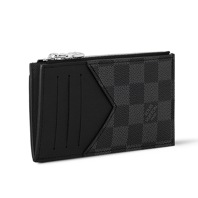 Louis Vuitton Damier Graphite Canvas Coin Card Holder - Black