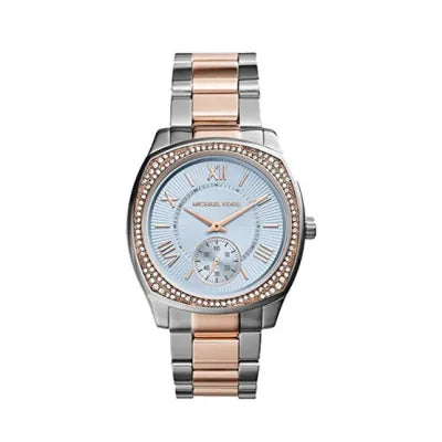 Michael Kors Bryn Quartz Blue Dial Two Tone Steel Strap Watch For Women - MK6136