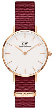  Shop Authentic Daniel Wellington Roselyn 3A Petite White Dial Red NATO Strap Watch For Women - DW00100293 - Luxxuri
