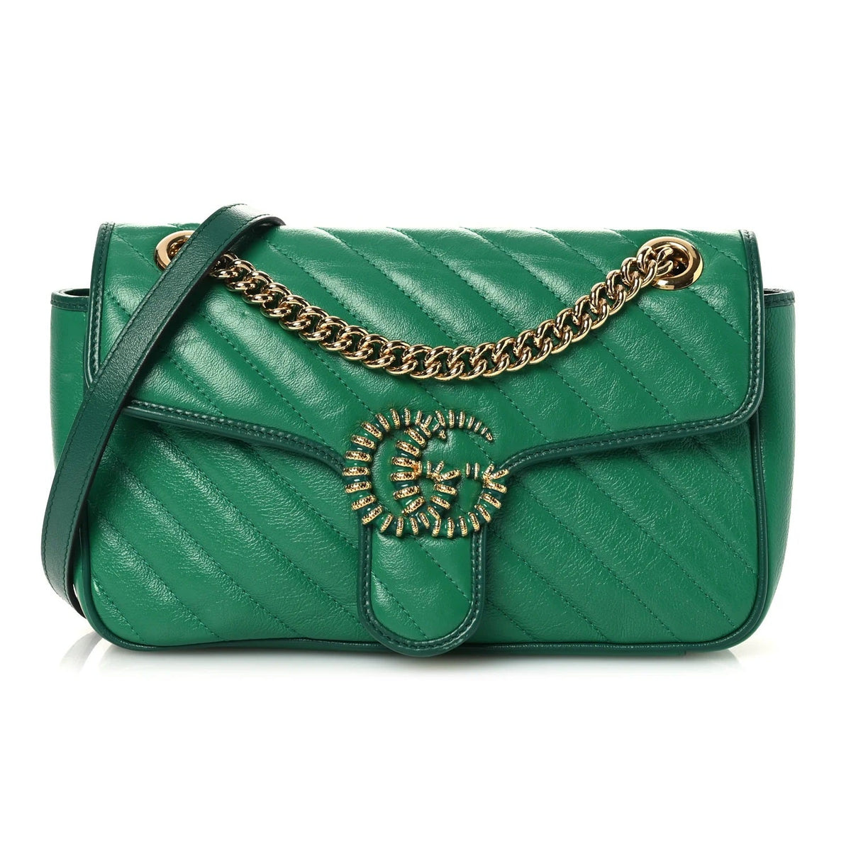 Gucci GG Marmont Medium Shoulder Bag - Green