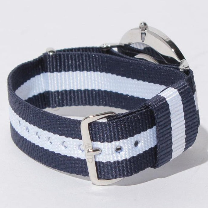 Daniel Wellington Classic Glasgow White Dial Two Tone NATO Strap Watch For Men - DW00100018