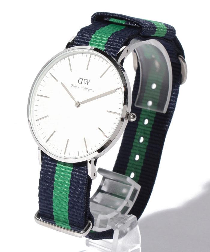 Daniel Wellington Classic Warwick White Dial Two Tone Nylon Strap Watch for Men - DW00100019