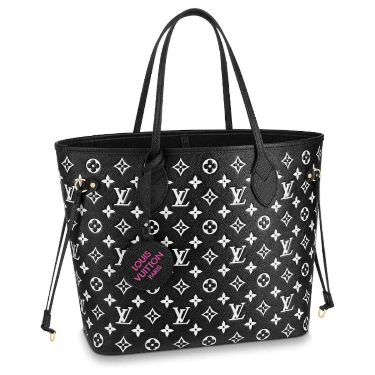 Louis Vuitton Spring In The City Neverfull MM Tote Bag - Black White Pink