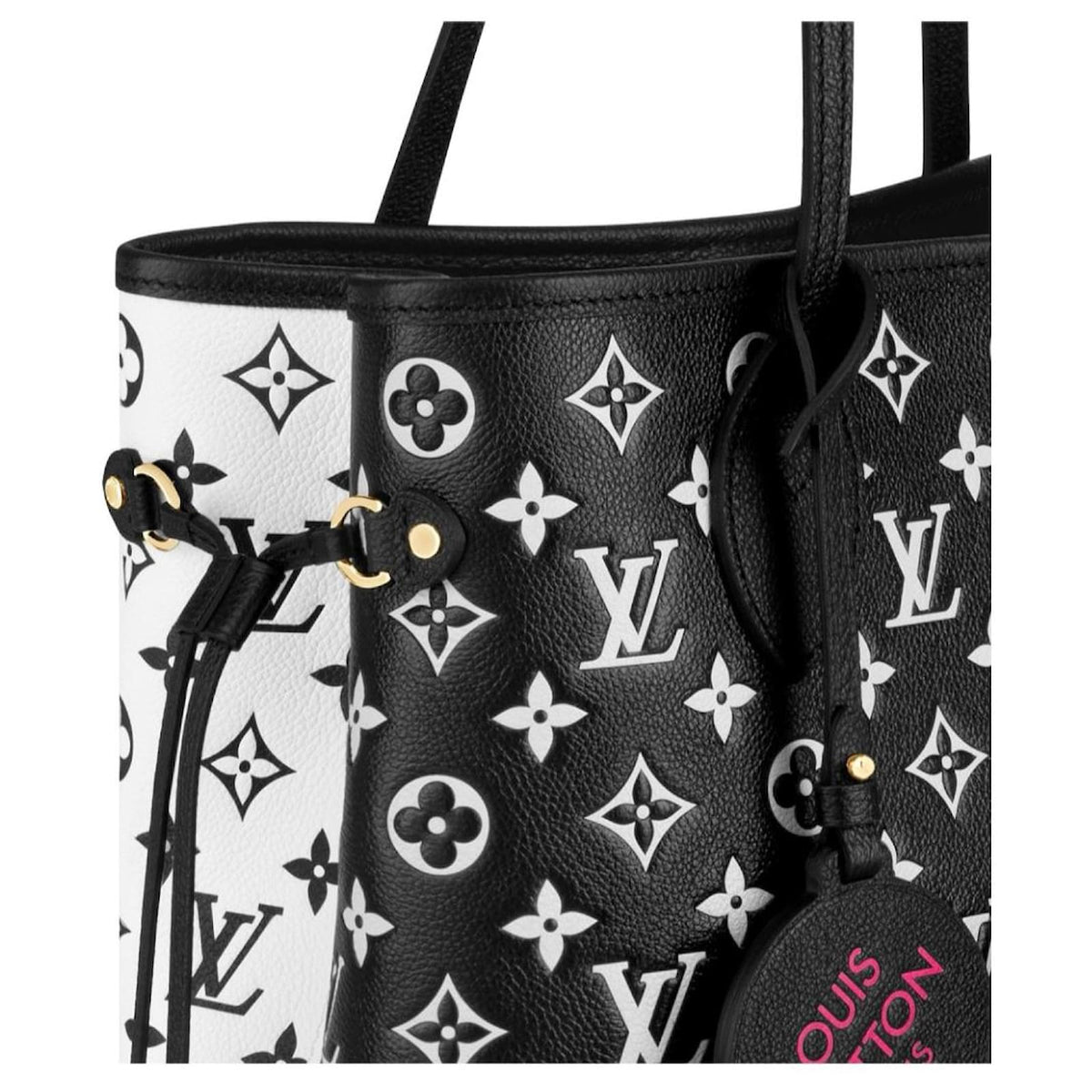 Louis Vuitton Spring In The City Neverfull MM Tote Bag - Black White Pink