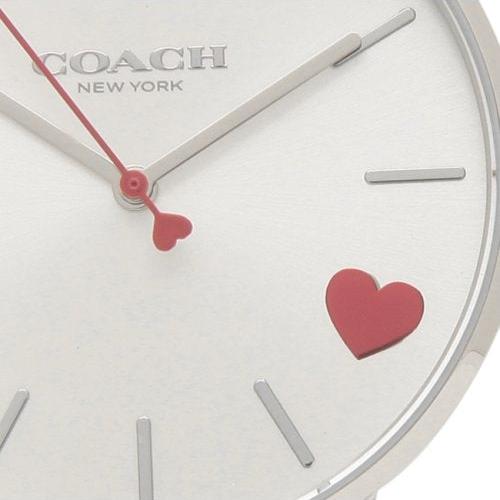 Coach Perry Silver Dial Red Leather Strap Watch for Women - 14503515