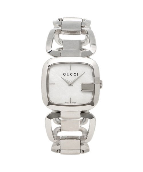 Gucci G-Class Mother of Pearl Dial Silver Steel Strap Watch For Women - YA125404