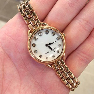 Marc Jacobs Betty Mother of Pearl White Dial Rose Gold Steel Strap Watch for Women - MJ3511