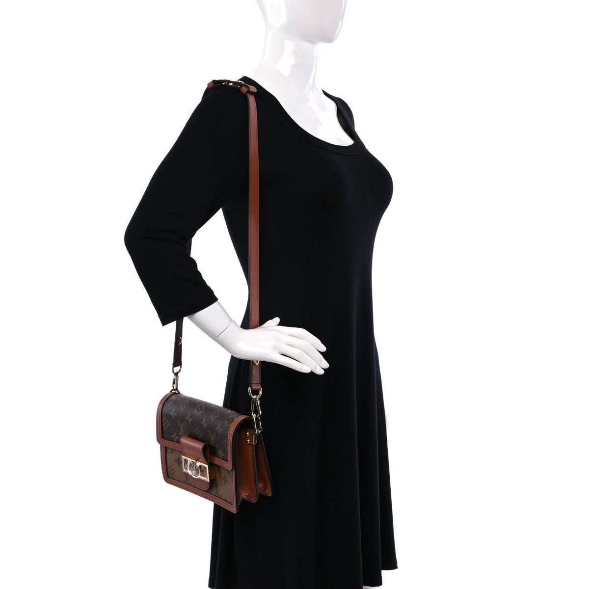 Louis Vuitton Monogram Reverse Dauphine Mini Shoulder Bag - Brown