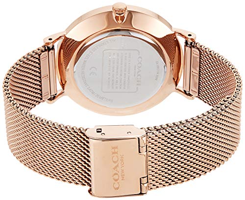 Coach Perry White Rose Gold Mesh Bracelet Watch for Women - 14503126
