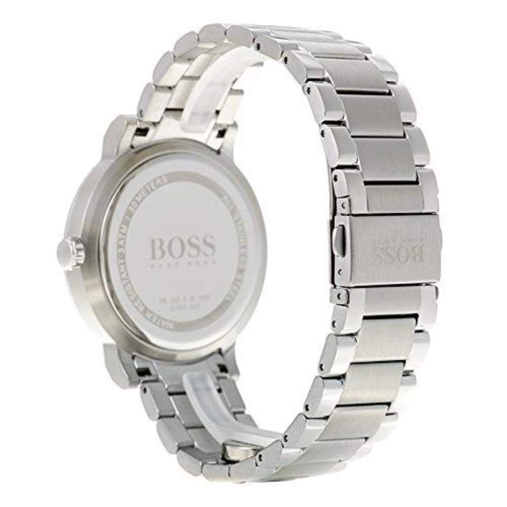 Hugo Boss Oxygen Chronograph Grey Dial Silver Steel Strap Watch for Men - 1513596