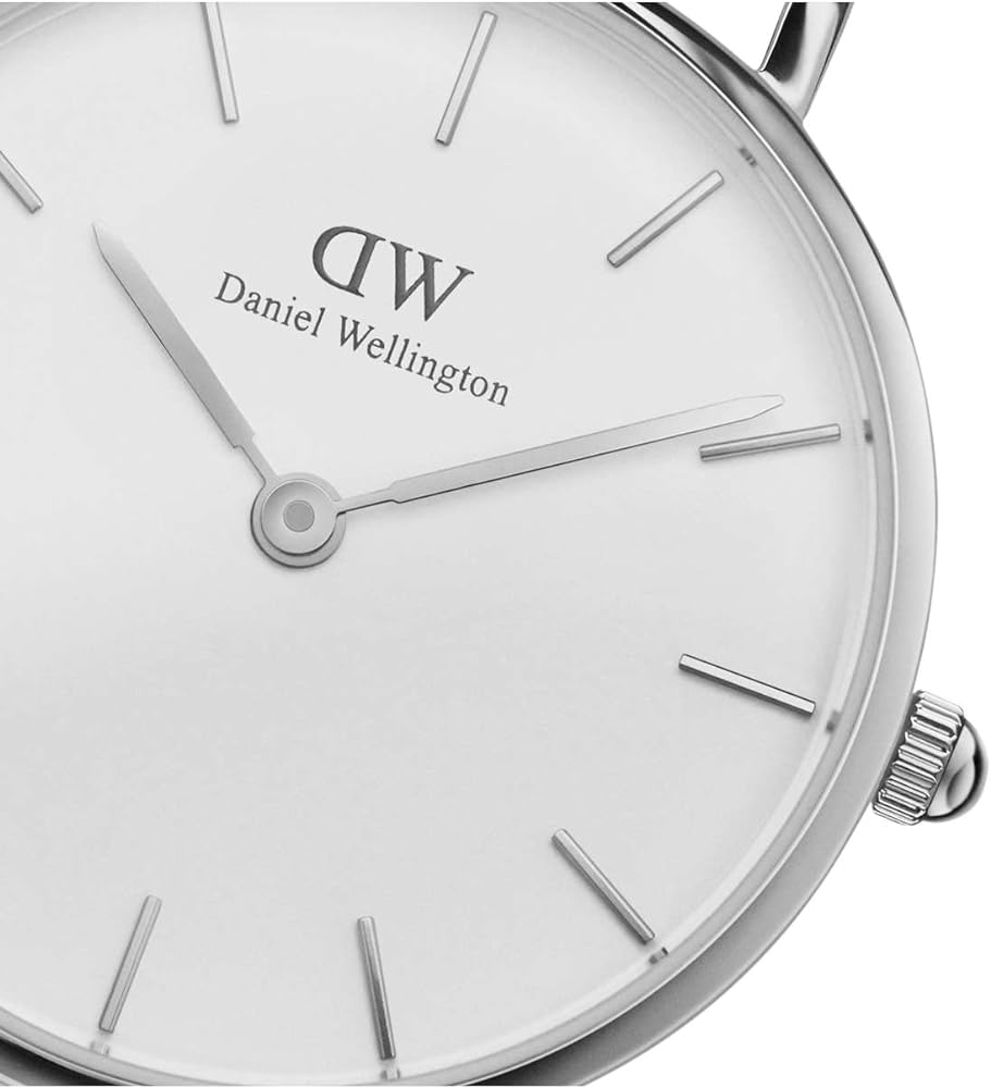 Daniel Wellington Petite White Dial Brown Leather Strap Watch For Women - DW00100243