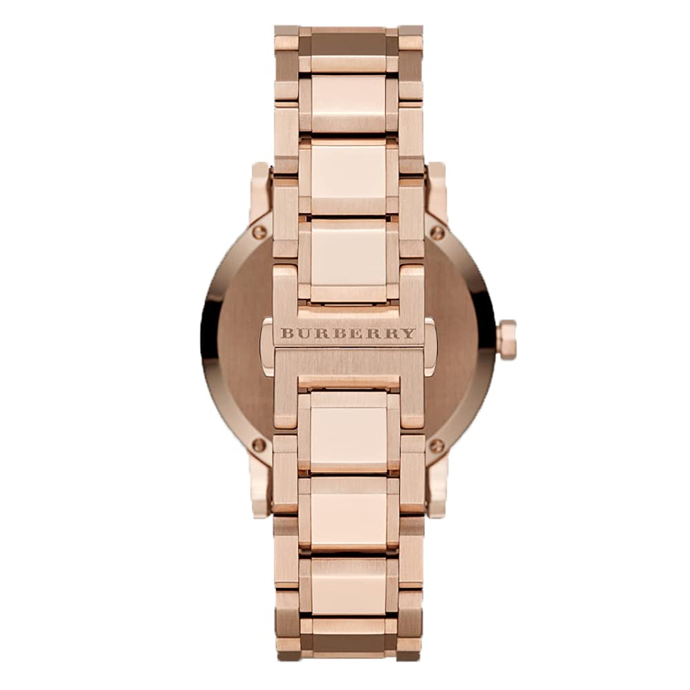 Burberry The City Light Brown Dial Rose Gold Steel Strap Watch for Women - BU9005