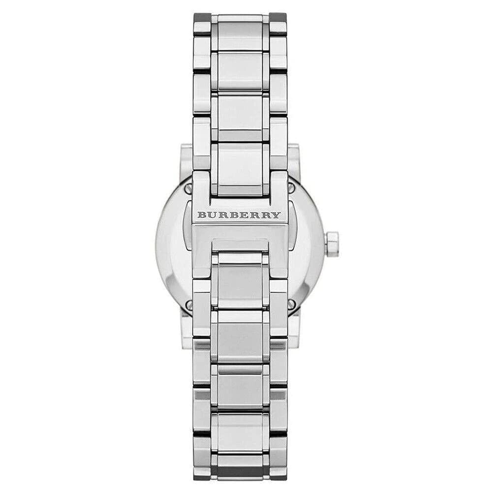 Burberry The City Diamonds Pink Dial Silver Steel Strap Watch for Women - BU9231