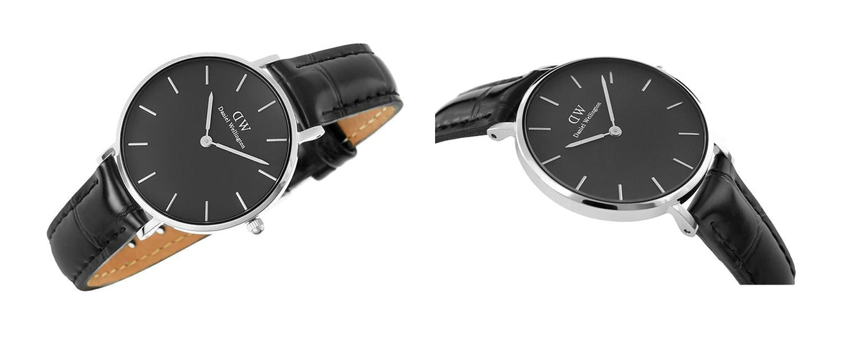 Daniel Wellington Classic Petite Reading Black Dial Black Leather Strap Watch For Women - DW00100179