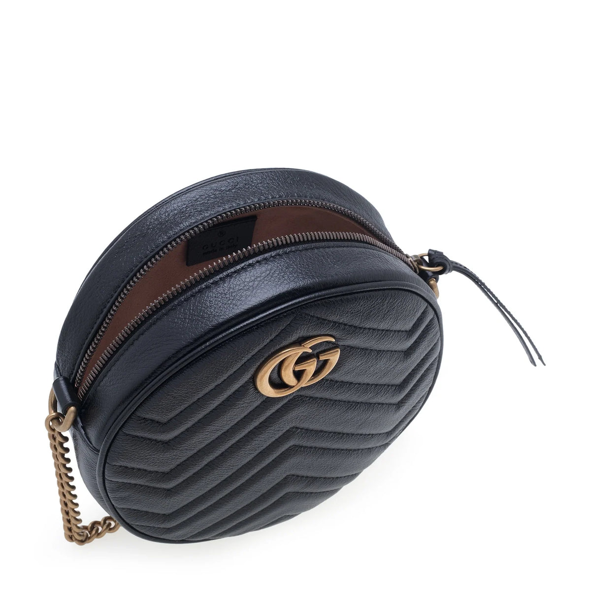 Gucci Azalea Marmont Round Shoulder Bag – Black
