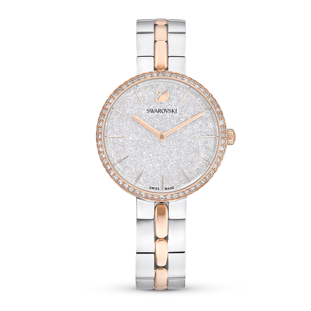 Swarovski Cosmopolitan Crystals Silver Dial Two Tone Steel Strap Watch for Women - 5644081