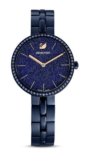 Swarovski Cosmopolitan Crystals Blue Dial Blue Steel Strap Watch for Women - 5647452