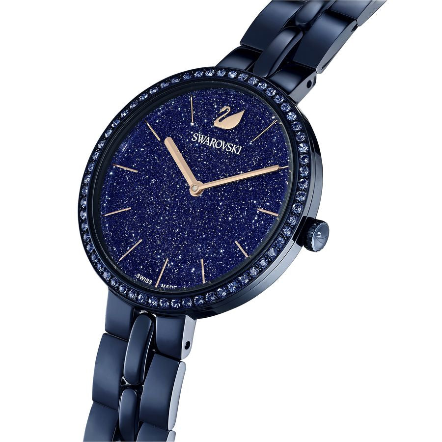 Swarovski Cosmopolitan Crystals Blue Dial Blue Steel Strap Watch for Women - 5647452