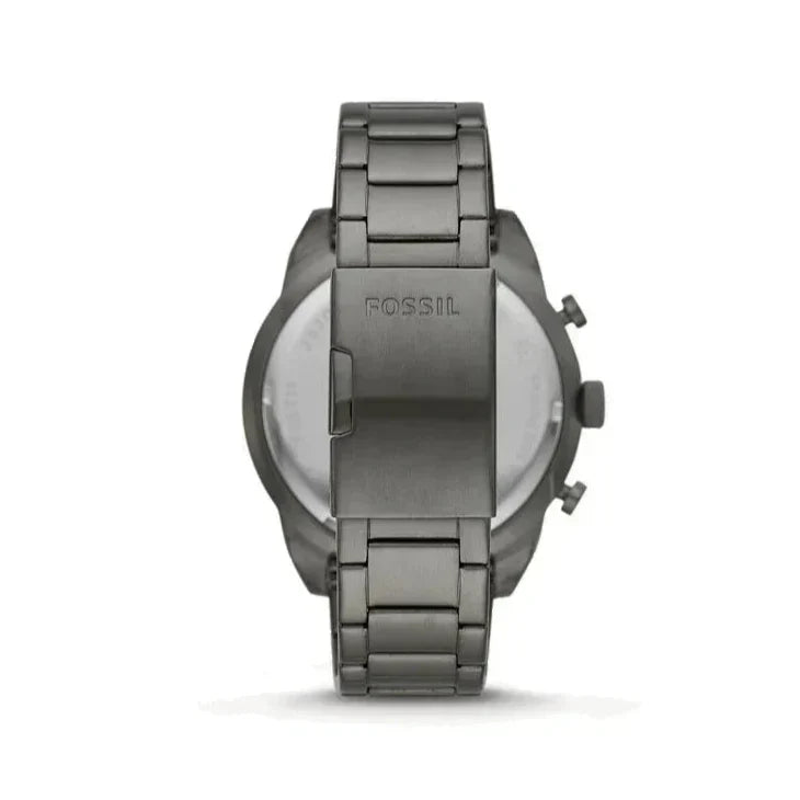 Fossil Bronson Chronograph Blue Dial Grey Steel Strap Watch for Men - FS5711